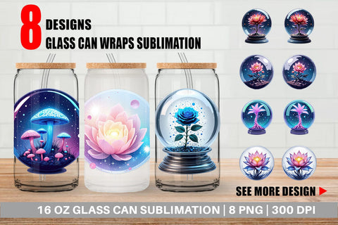 Glass Can Galactic Flora Orbs Sublimation artnoy 