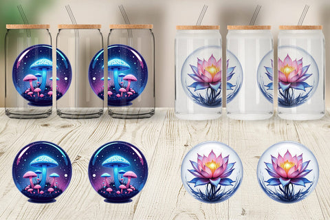 Glass Can Galactic Flora Orbs Sublimation artnoy 