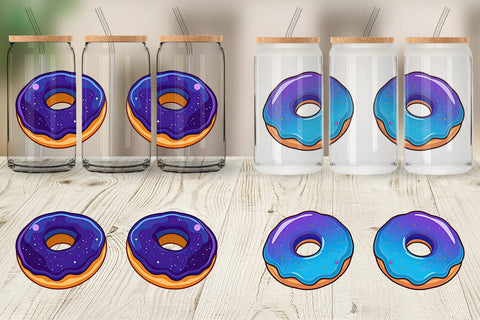 Glass Can Galaxy Donut Sublimation artnoy 