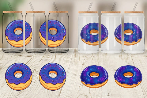 Glass Can Galaxy Donut Sublimation artnoy 