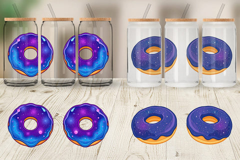 Glass Can Galaxy Donut Sublimation artnoy 