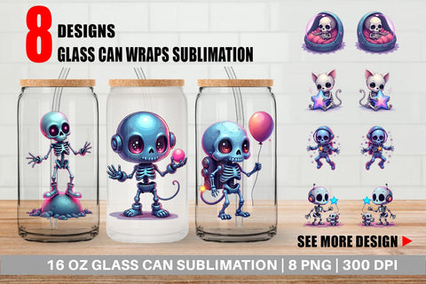 Glass Can Galaxy Skeletons Sublimation artnoy 