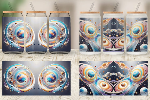 Glass Can Galaxy with Planets Sublimation artnoy 