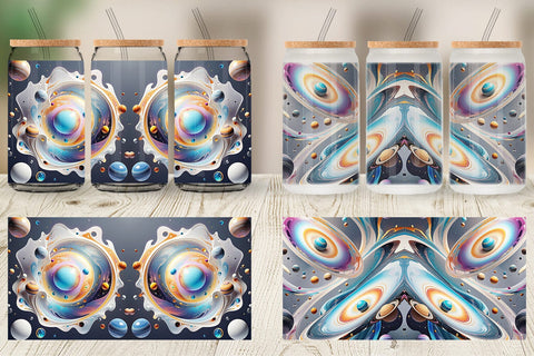 Glass Can Galaxy with Planets Sublimation artnoy 