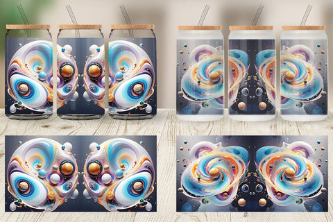 Glass Can Galaxy with Planets Sublimation artnoy 