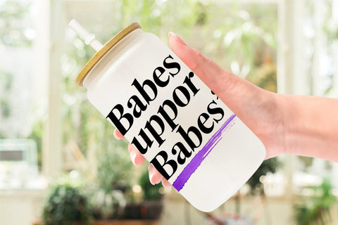 Glass Can Galentine's Day Watercolor Quotes Sublimation artnoy 