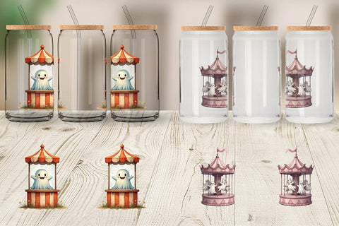 Glass Can Ghost Carnival Toys Sublimation artnoy 