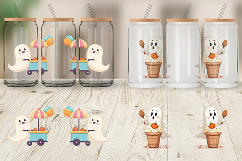 Glass Can Ghost Ice Cream Sublimation artnoy 