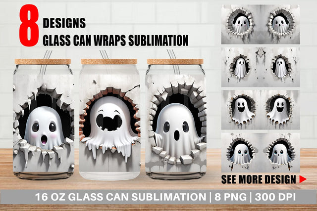 Glass Can Ghost in Wall Sublimation artnoy 