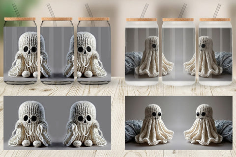 Glass Can Ghost Knitted Sublimation artnoy 