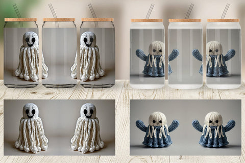 Glass Can Ghost Knitted Sublimation artnoy 
