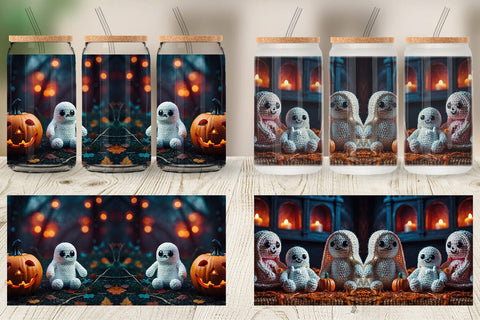 Glass Can Ghost Knitted Sublimation artnoy 