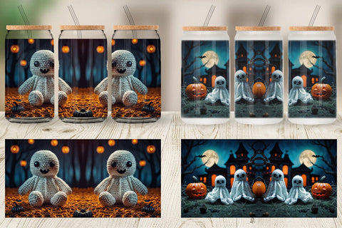 Glass Can Ghost Knitted Sublimation artnoy 