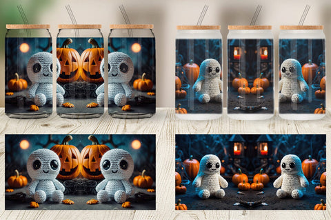 Glass Can Ghost Knitted Sublimation artnoy 