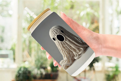 Glass Can Ghost Knitted Sublimation artnoy 