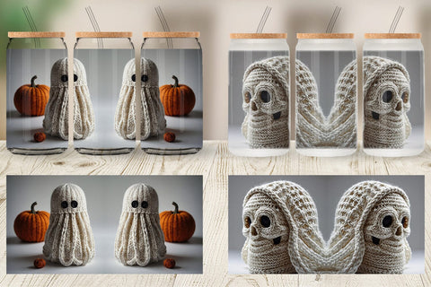 Glass Can Ghost Knitted Sublimation artnoy 