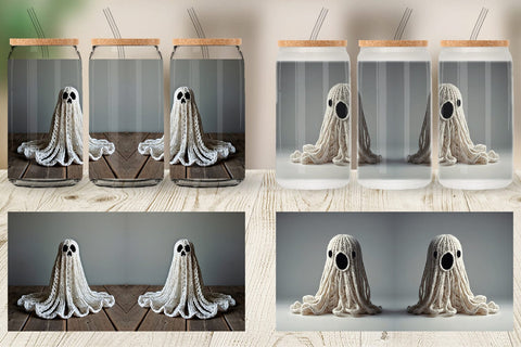 Glass Can Ghost Knitted Sublimation artnoy 