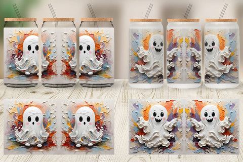 Glass Can Ghost Painting Sublimation artnoy 