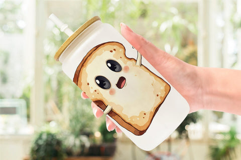 Glass Can Ghost Toast Sublimation artnoy 