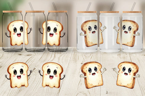 Glass Can Ghost Toast Sublimation artnoy 