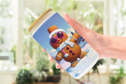 Glass Can Gingerbread Christmas Sublimation artnoy 