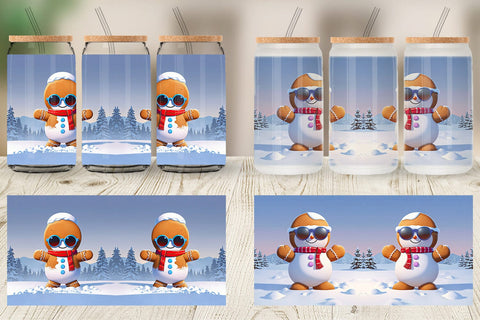 Glass Can Gingerbread Christmas Sublimation artnoy 