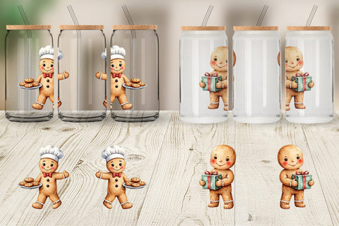 Glass Can Gingerbread Joy Sublimation artnoy 