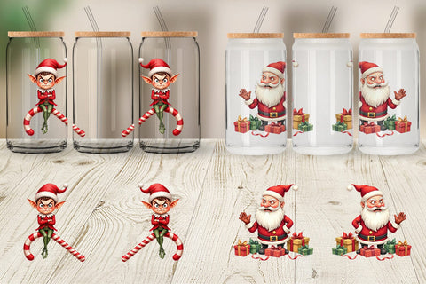 Glass Can Glaring Christmas Crew Sublimation artnoy 