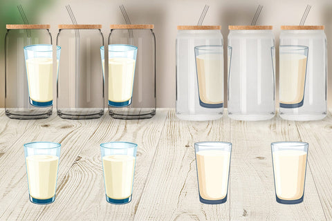 Glass Can Glass of Milk Sublimation artnoy 