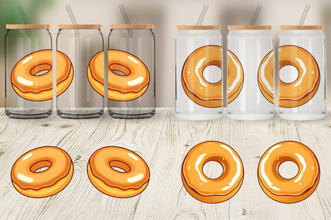 Glass Can Glazed Donut Sublimation artnoy 