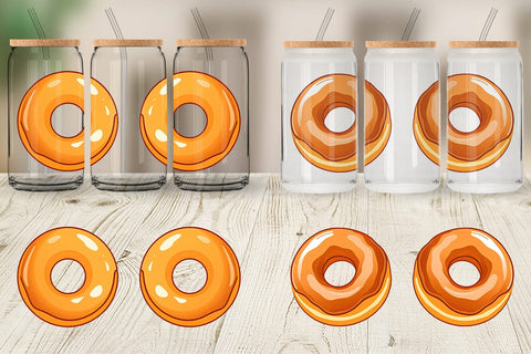 Glass Can Glazed Donut Sublimation artnoy 