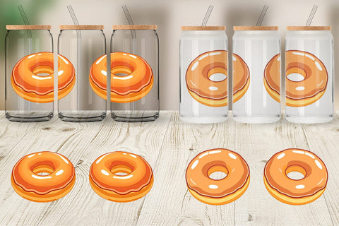 Glass Can Glazed Donut Sublimation artnoy 