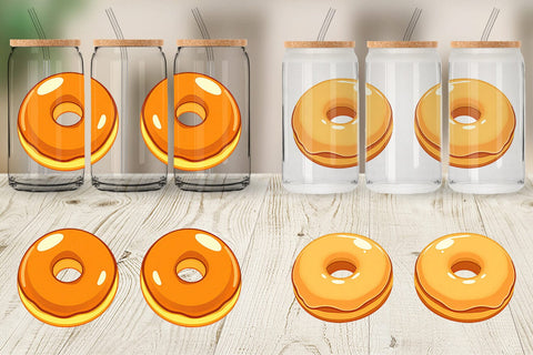Glass Can Glazed Donut Sublimation artnoy 