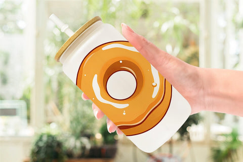 Glass Can Glazed Donut Sublimation artnoy 