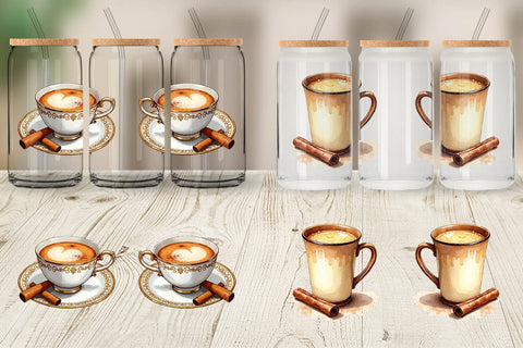 Glass Can Global Winter Warmers Watercolor Sublimation artnoy 