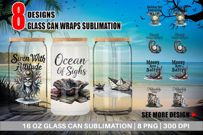 Glass Can Gloomy Siren Goth Summer Quote Sublimation artnoy 