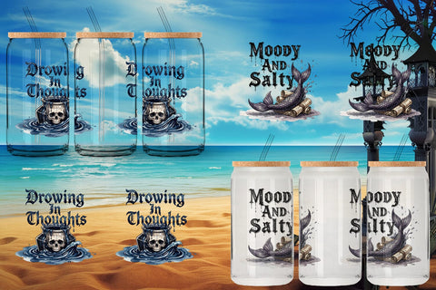 Glass Can Gloomy Siren Goth Summer Quote Sublimation artnoy 