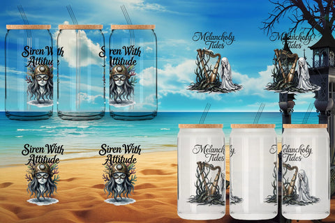 Glass Can Gloomy Siren Goth Summer Quote Sublimation artnoy 