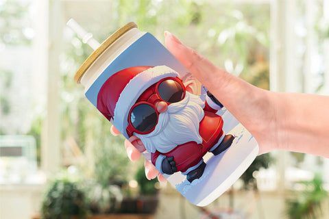 Glass Can Gnome Christmas Sublimation artnoy 