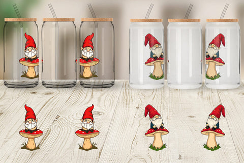 Glass Can Gnome in the Forest Sublimation artnoy 