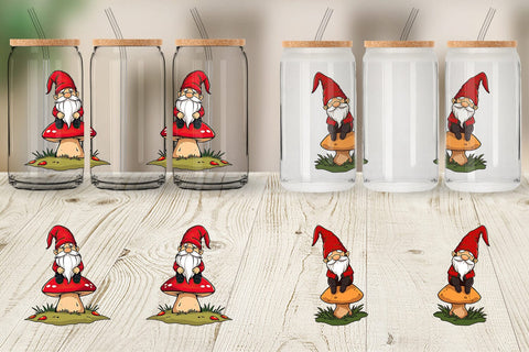 Glass Can Gnome in the Forest Sublimation artnoy 