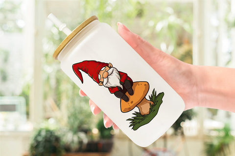 Glass Can Gnome in the Forest Sublimation artnoy 