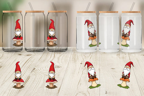Glass Can Gnome in the Forest Sublimation artnoy 