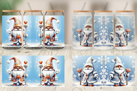 Glass Can Gnome Winter Sublimation artnoy 