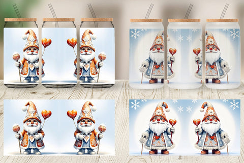 Glass Can Gnome Winter Sublimation artnoy 