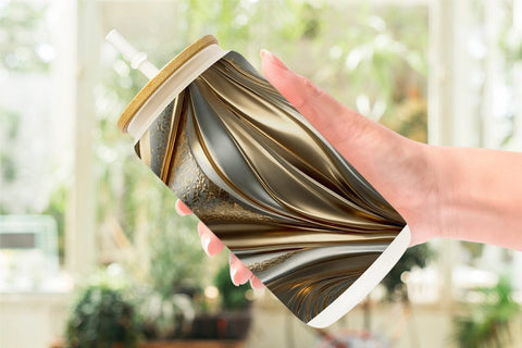 Glass Can Golden Wave Sublimation artnoy 