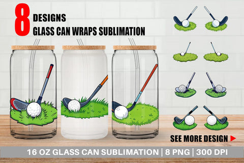 Glass Can Golf Club Sublimation artnoy 