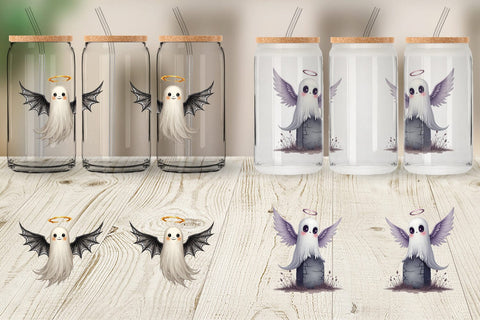 Glass Can Gothic Angel Ghosts Sublimation artnoy 