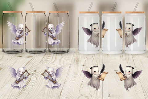 Glass Can Gothic Angel Ghosts Sublimation artnoy 