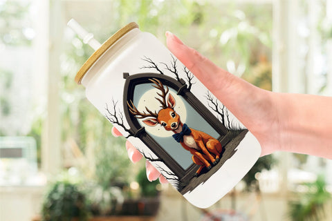 Glass Can Gothic Baby Animals Sublimation artnoy 